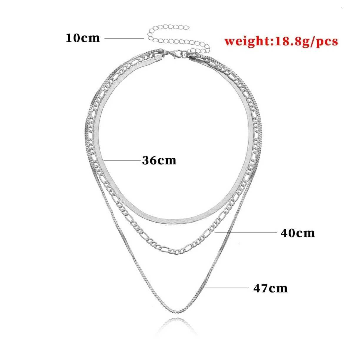Stainless Steel Chain Layered Necklace Separated Set for Women Statement Golden Metallic Waterproof Collar Necklace Jewelry XJ250708