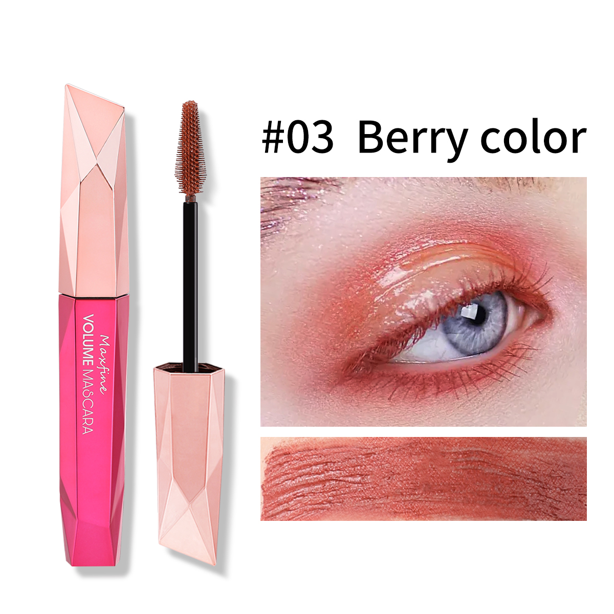 Waterproof Mascara Eyelashes Extension Thick Curling Non-smudge Quick Dry Long-lasting Black Brown Pink Colorful Mascara Makeup Long Lasting For Natur