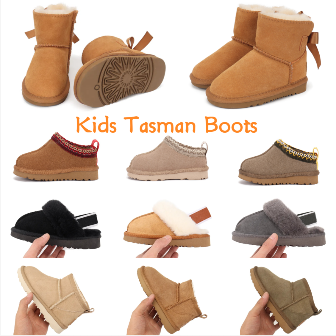 hot Kid Toddler Children Australia Snow booties Winter Fur Suede Classic Ultra Mini Boot Baby Boys Girls Ankle Booties