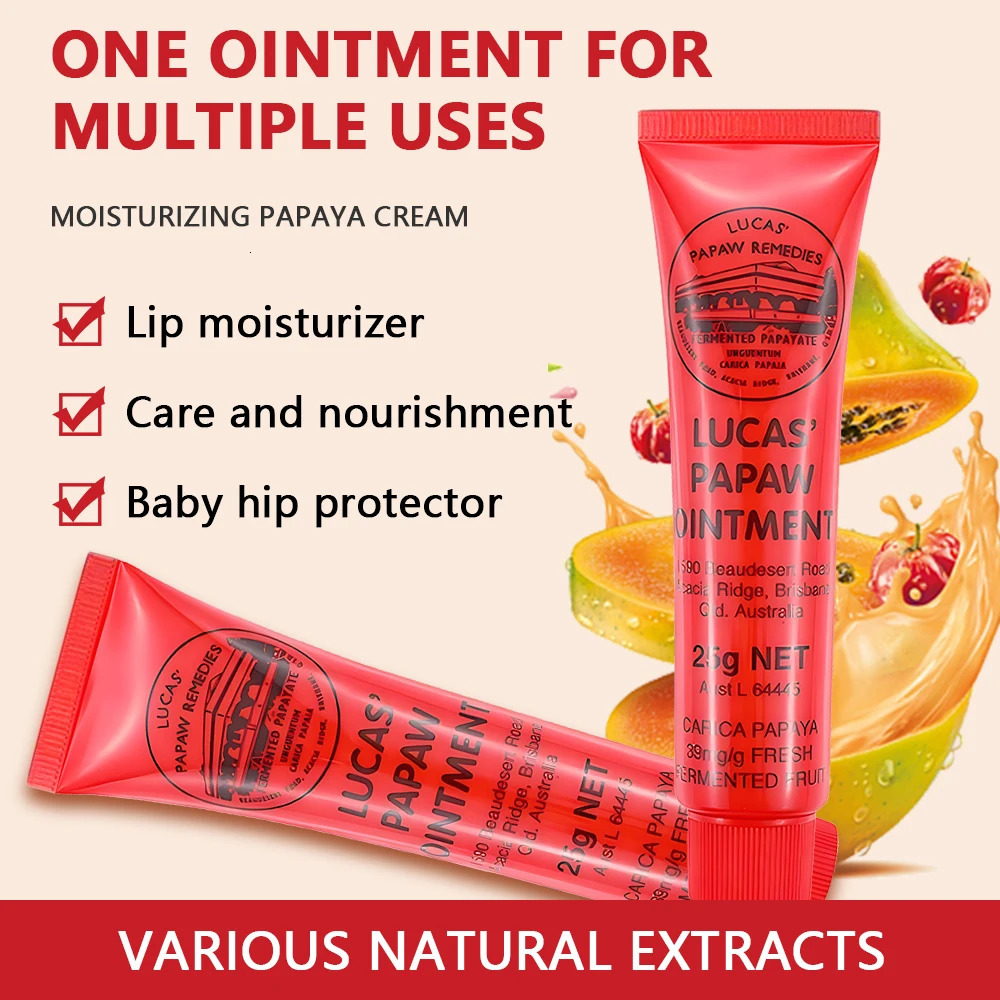 Face Care Lucas Papaw Ointment Balm Lipstick Drying Multifunctional Hydrating Universal Cream Lip Balm Oil 25g 250726