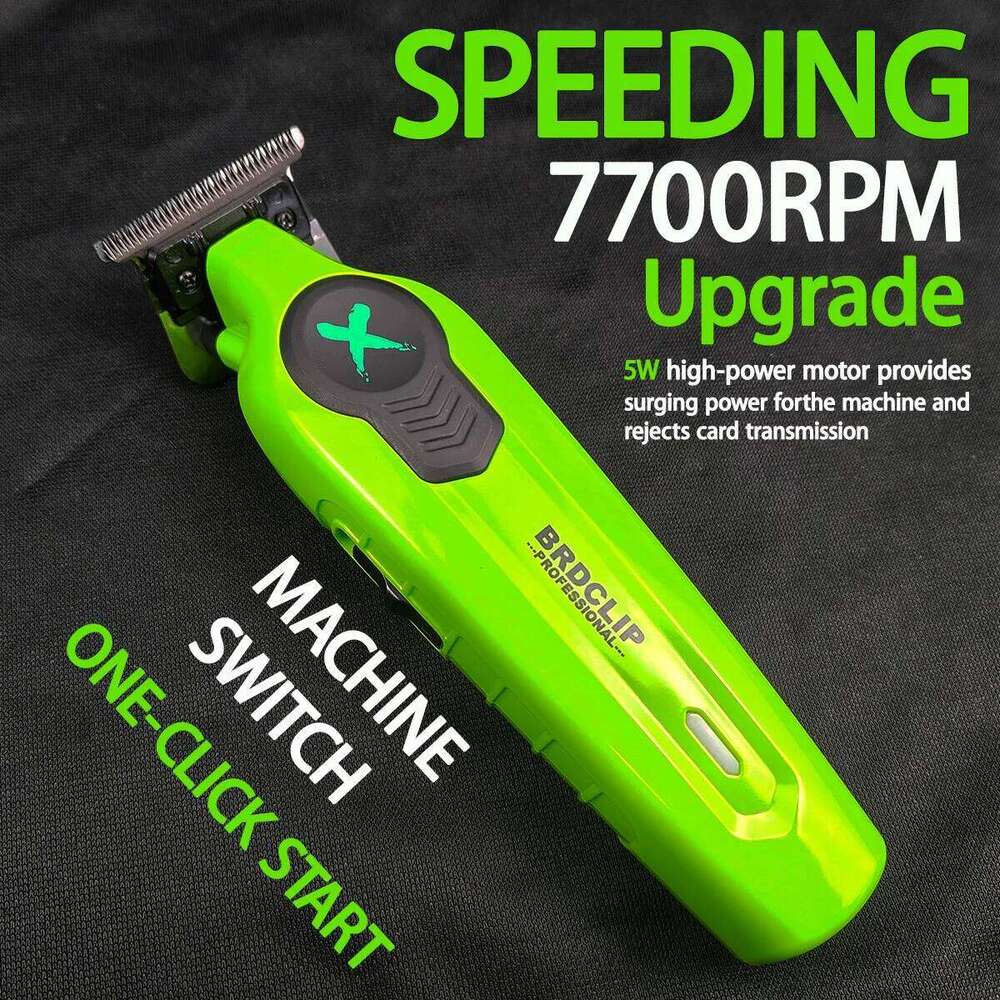 New 2025 BRDCLIP FA1T Green Professional Hair Trimmer Barber Carving Gradient Finish hine Electric Clipper with Charger Stand