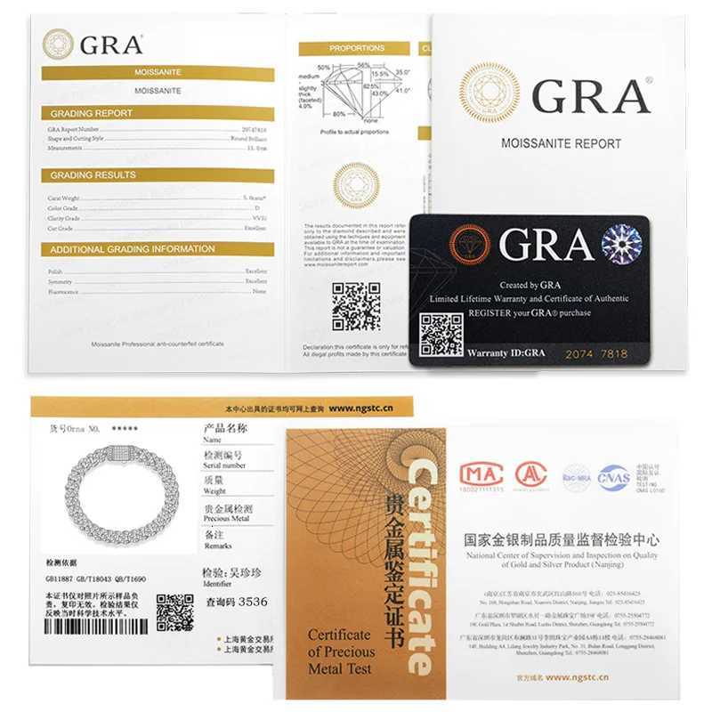 925 Sterling Silver Cuban Bracelet with GRA Hiphop Cuban Chain Fine Jewelry for Men and Women Gift W250728