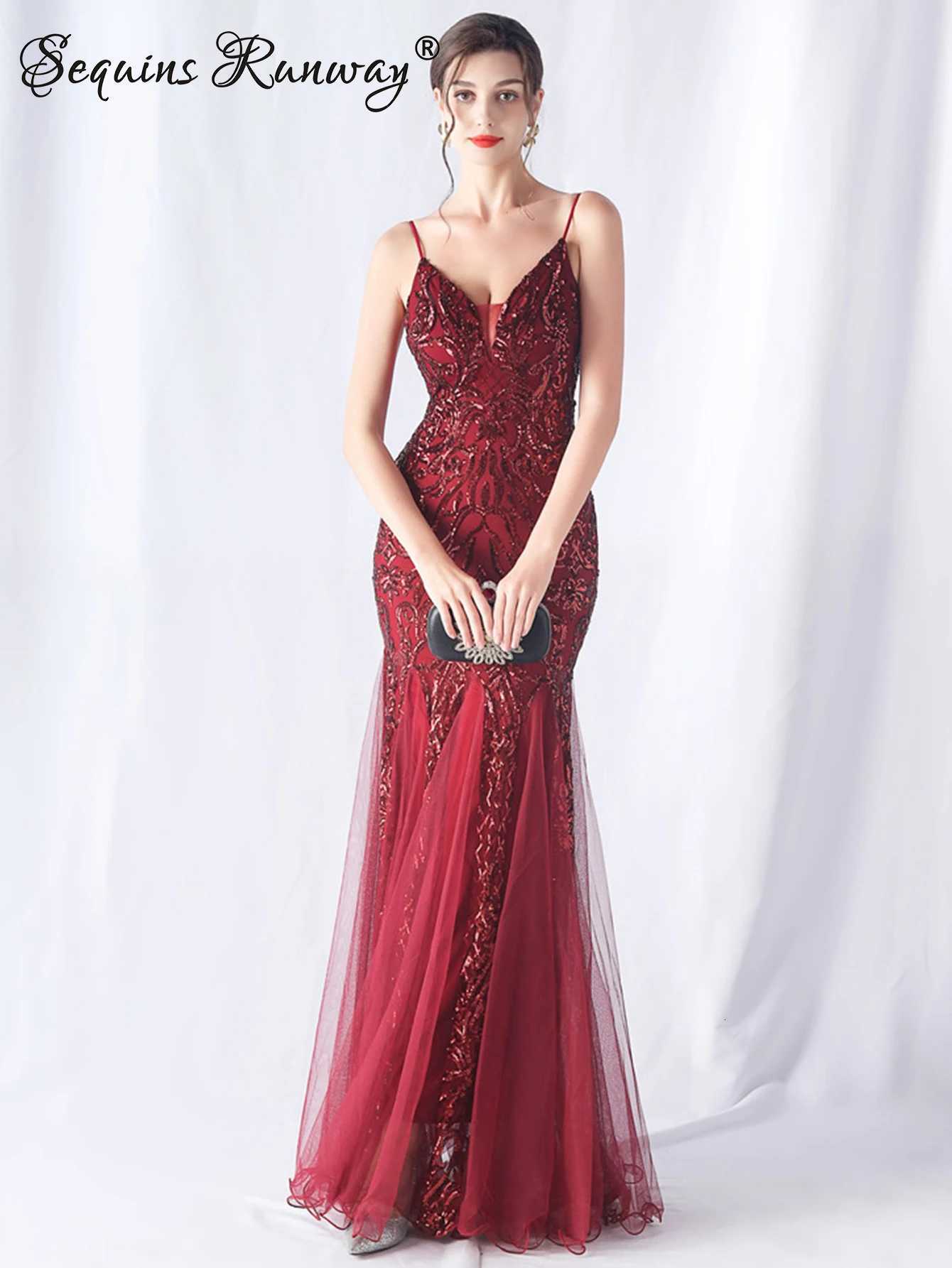 Sexy elegant long wedding evening dresses for women 2025 mesh birthday party dresses woman pink maxi sequin summer dress vestido Z250728