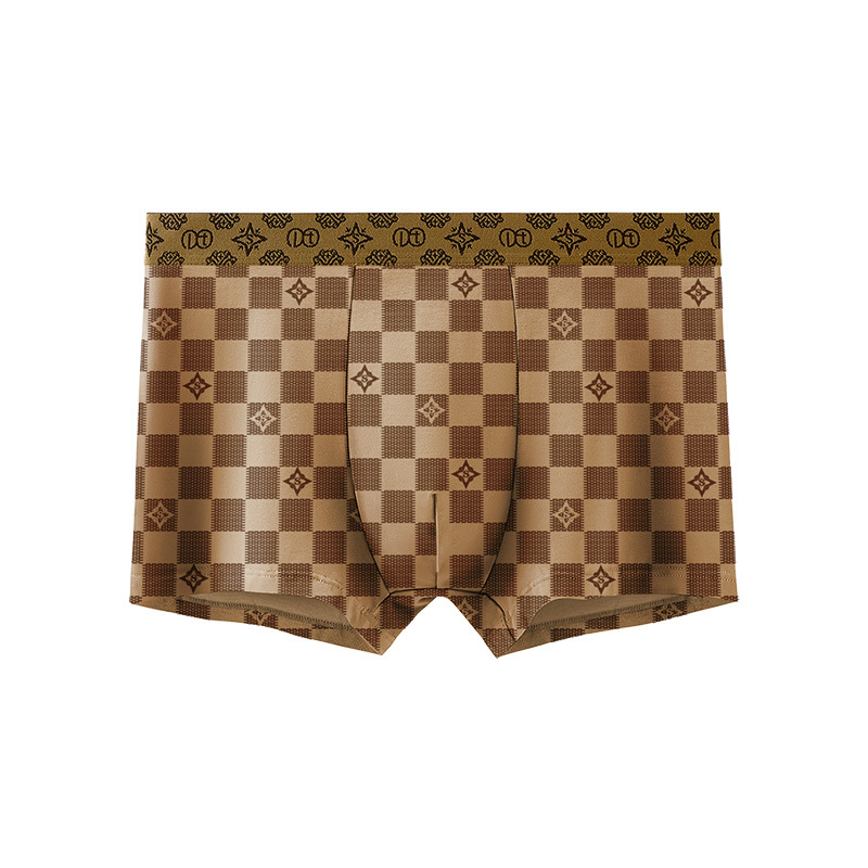 Men's Pure Cotton Printed Boxer Briefs Mid-Rise designer Boxer Shorts Comfortable and Breathable for All Seasons