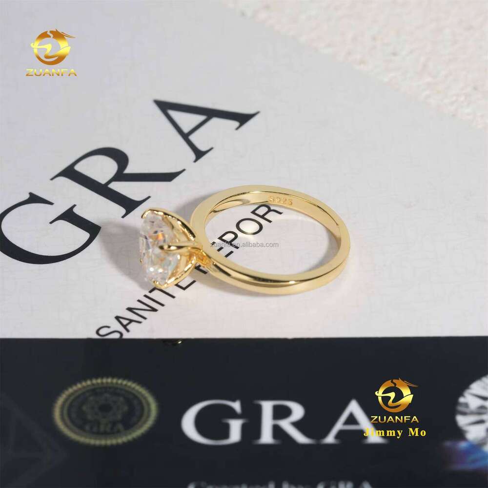 Hidden Halo Elegant Bride Wedding Jewelry Silver Heart Silicon Stone Engagement Ring for Women with GRA Certificate