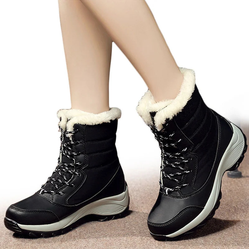 Women Boots Lightweight Ankle Boots Platform Shoes For Women Heels Winter Botas Mujer Keep Warm Snow Winter Shoes Female Botines 250725