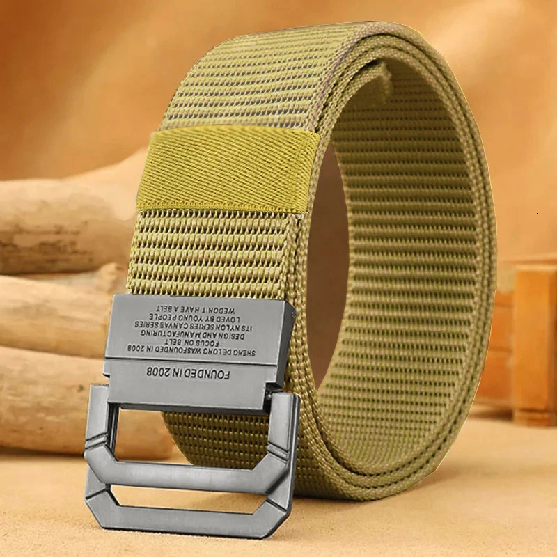 Men Belt Nylon Webbing Fabric Tactical Army Canvas Casual Fashion Jeans for Military Sports Strap HB009 250716