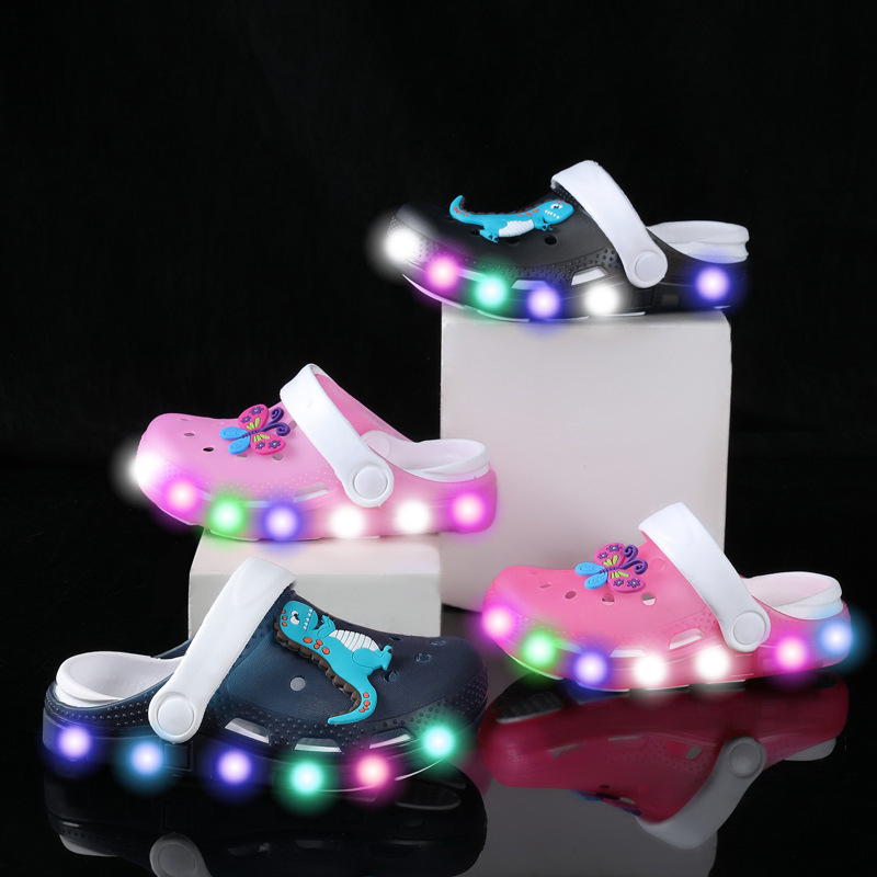 Garden Summer Car Kids LED Flashing Children's Sandals Baby Electronic Light Shoes