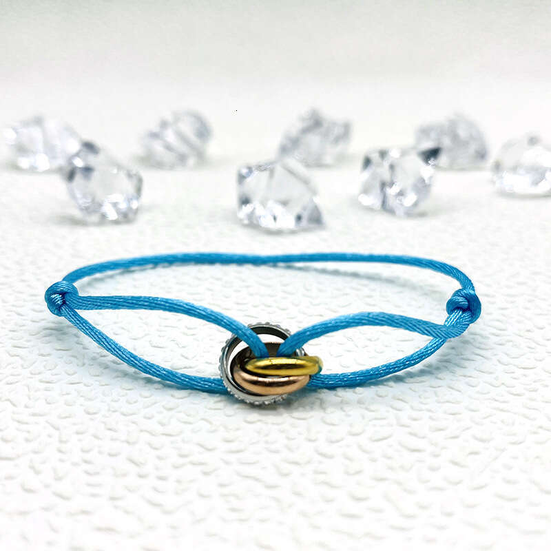 Fashion Simple Ins Style Woven Lucky Peripheral Three-Ring Dia Bracelet ddmypluto