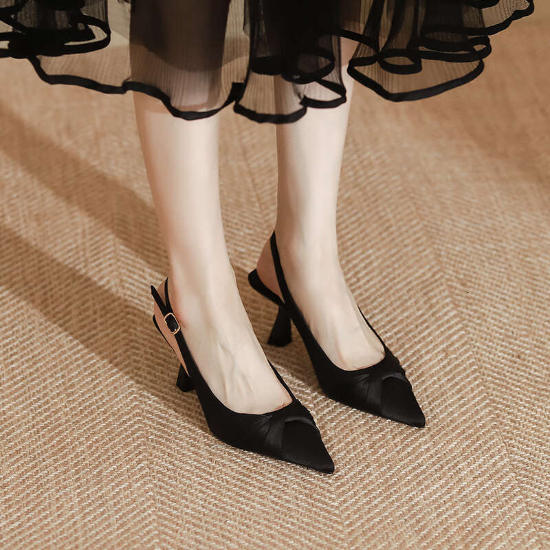 Sandals 2024 Spring Fashion Huizhou Autumn New High Heels Women's Stiletto High-end Backless Shoes