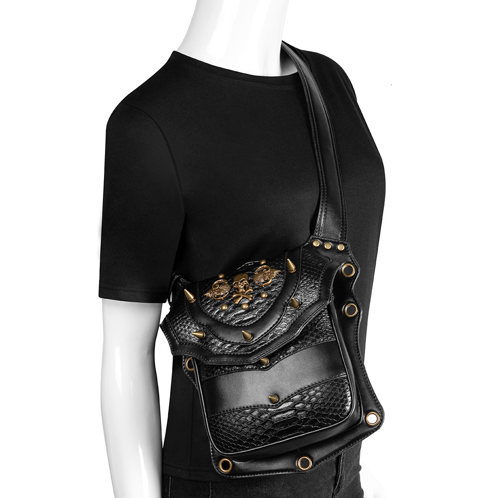 2025 Summer New Punk Skull Motorcycle Crossbody Shoulder Women Unisex Outdoor Waist Bag ddmymoon