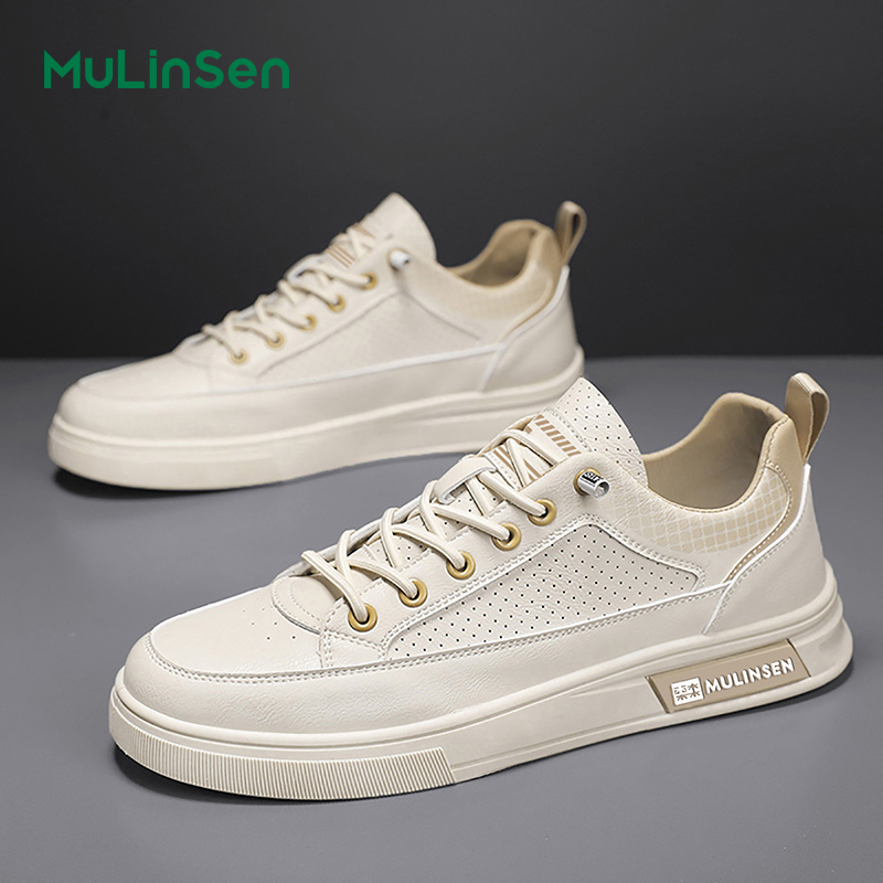 Mulinsen men's sneakers 2025 new style shoes men's summer breathable sports casual shoes white shoes all-match trendy shoes