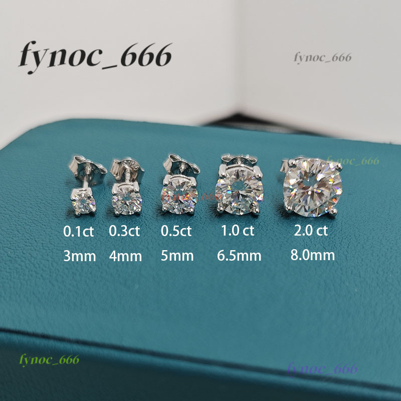 925 Sterling Silver Factory Wholesale FourClaw Moissanite Diamond Earrings