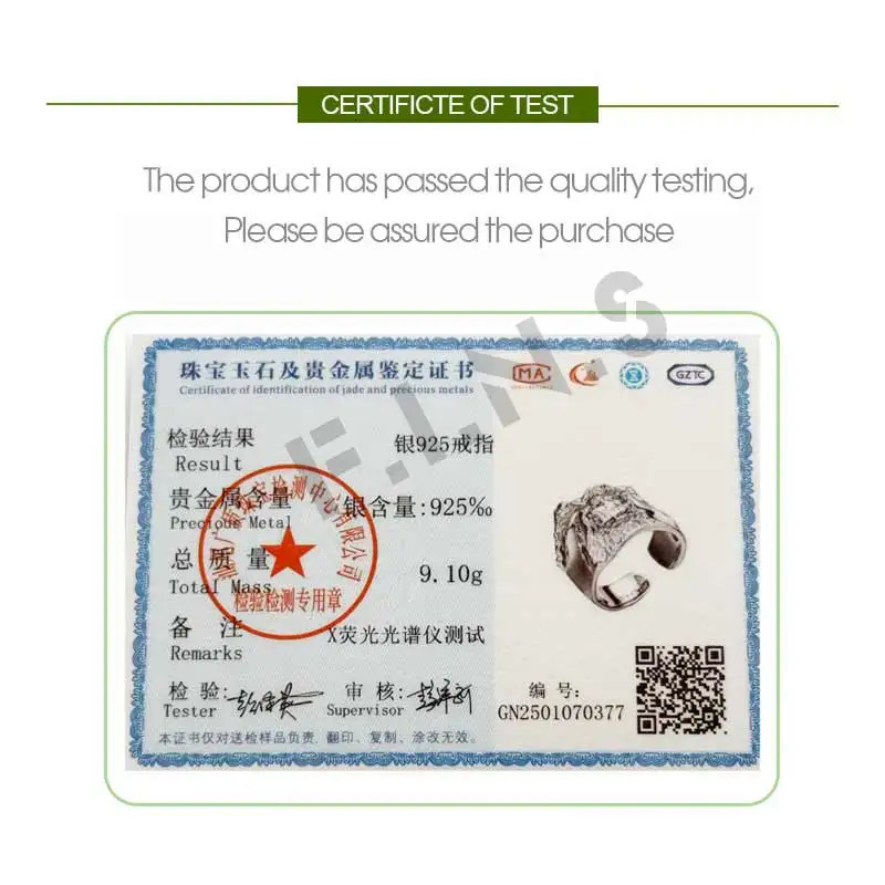 F.I.N.S Punk S925 Sterling Silver Zircon Ring Wide Open Resizable Index Mid Finger Wedding Party Fine Jewelry Gift 250723