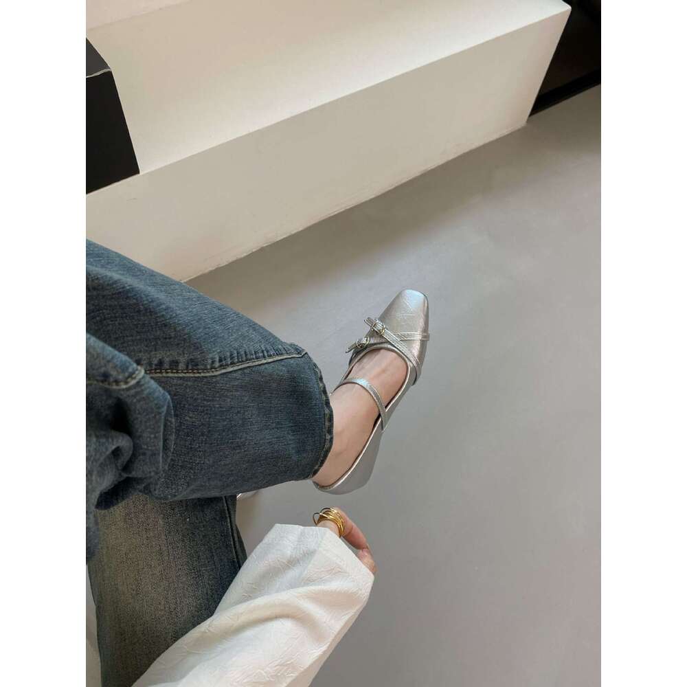 Cross Strap Single Women, French Fashion Women's Shoes, Soft Sole, Comfortable Outdoor Wear, High-End Mary Jane Shoes for Women