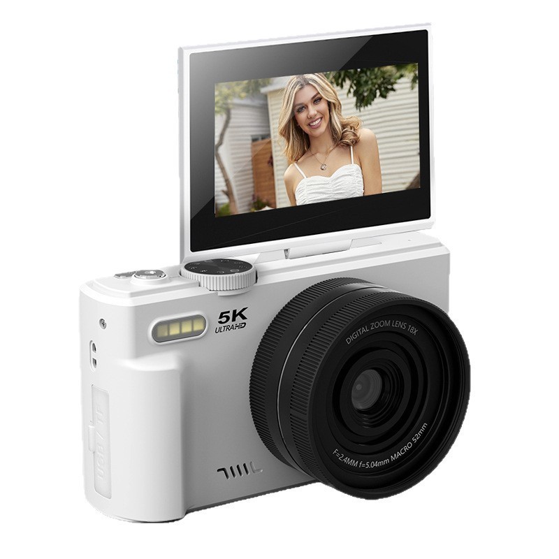 5K Micro Four-CCD Camera with Flip Screen for High-Definition Travel Vlogs and Student Use R250529