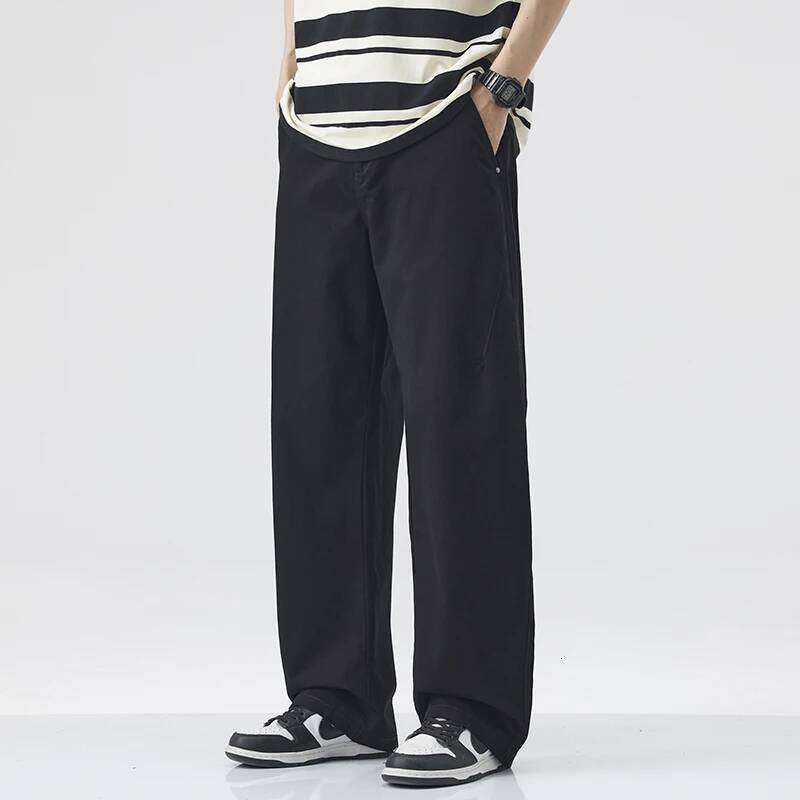 Designer Clothing 2025 HIQOR American Casual Straight Spring Men's Summer Y2k Cargo Pants Baggy Armygreen Haruku Jogging Trousers Man