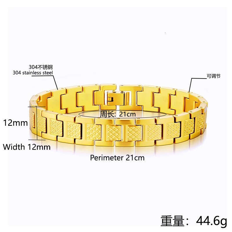 Titanium Steel Unisex Adjustable Strap Chain French Light Gold Hot Selling Non-Fading Bracelet Jewelry ddmypluto