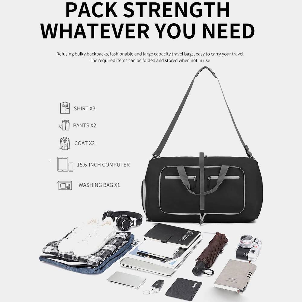 Gym with Shoe Compartment Carry On Lage Travel Sports Duffle Bag for Men Women Foldable and Expandable high-quality