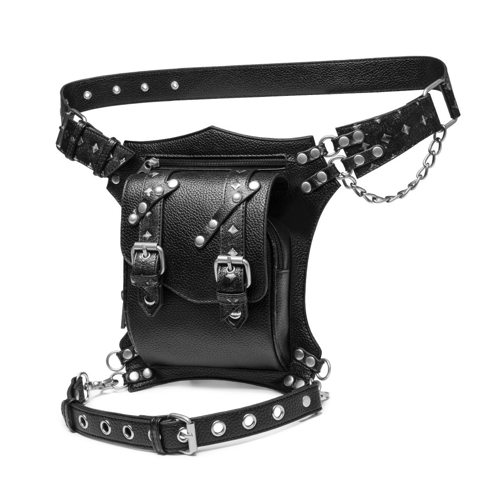 2025 Punk Outdoor for Women Versatile Chain Motorcycle Men's Waist Bag ddmymoon