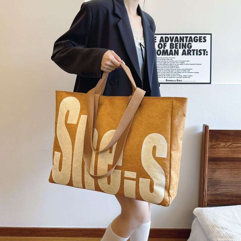 Designer Bag Tote bag Shoulder bag Single Trendy Cool Korean Style Backpack Extra Shopping Casual Versatile Tyvek Large Bag