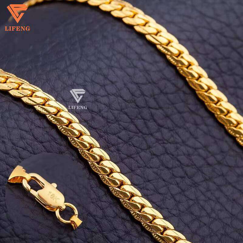 10k 14k Sterling Sier Plain Necklace Bracelet Custom Moissanite Clasp 8mm Hip Hop Cuban Link Chain for Men