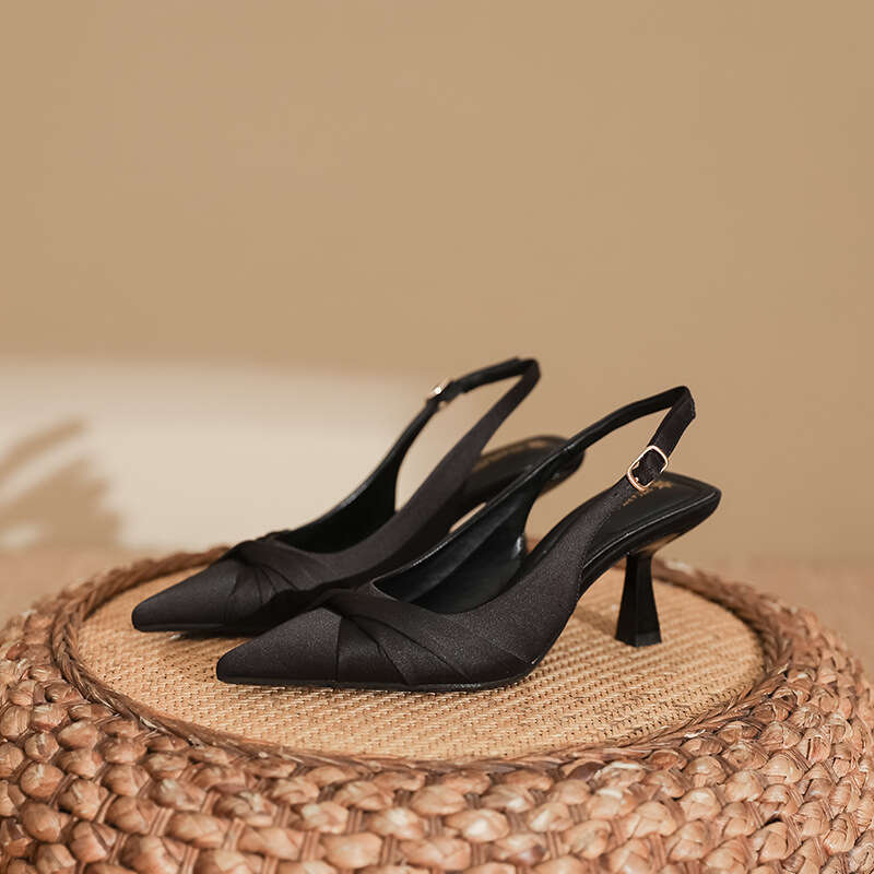 Sandals 2024 Spring Fashion Huizhou Autumn New High Heels Women's Stiletto High-end Backless Shoes