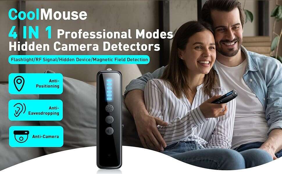 Camera Hotel Anti-Surveillance Device Infrared Signal Scanner Anti-Tracking Monitoring Smart Detector