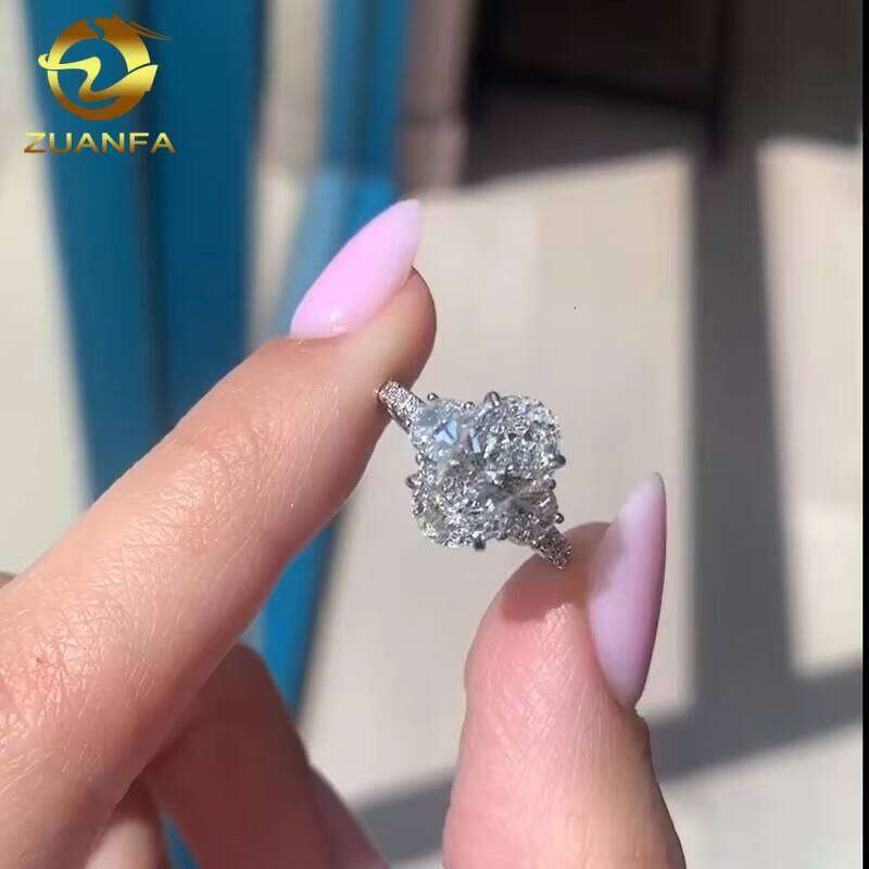 Hot Sale Jewelry Pass Dia Tester D Color Oval Cut Moissanite 10K 14K Solid Gold Engagement Rings Custom Piece