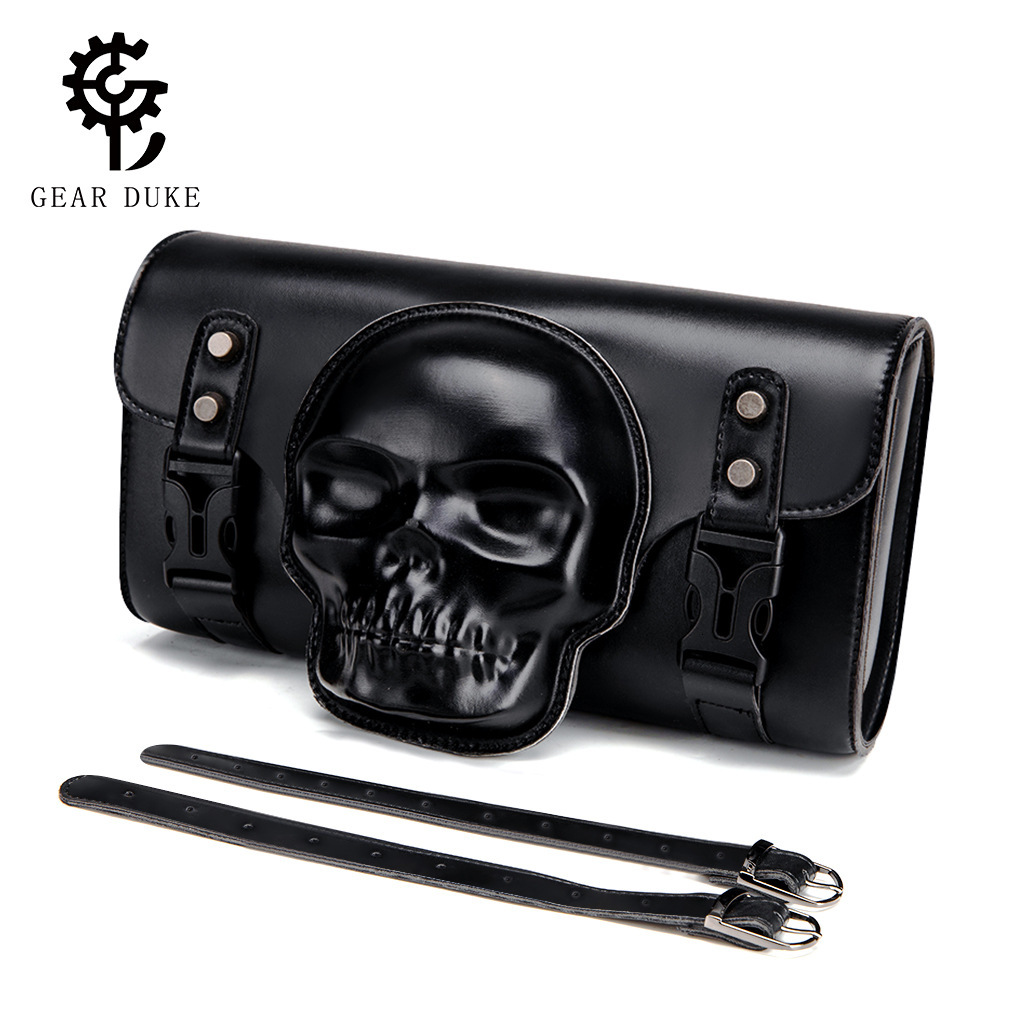 Punk Harley Modification Personality Motorcycle Skull Front Storage Hanging Bag ddmymoon