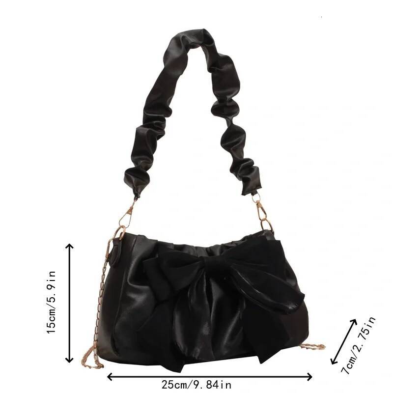 Fashion casual chain crossbody cute bow shoulder underarm bag