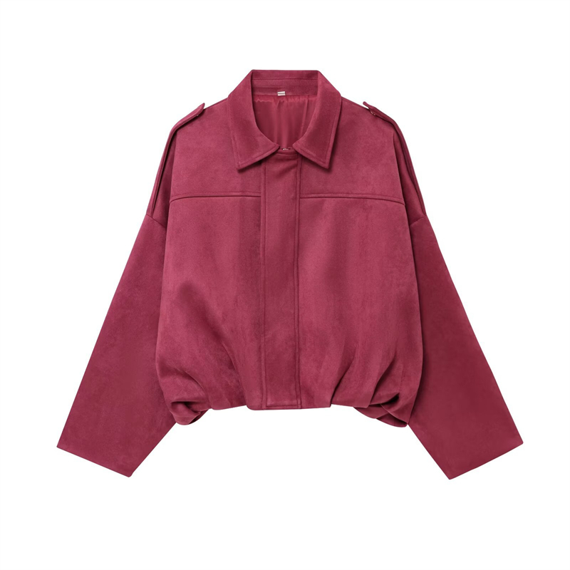 Free shipping designer spring new fashionable versatile jacket jacket for womens casual loose collared retro shirt