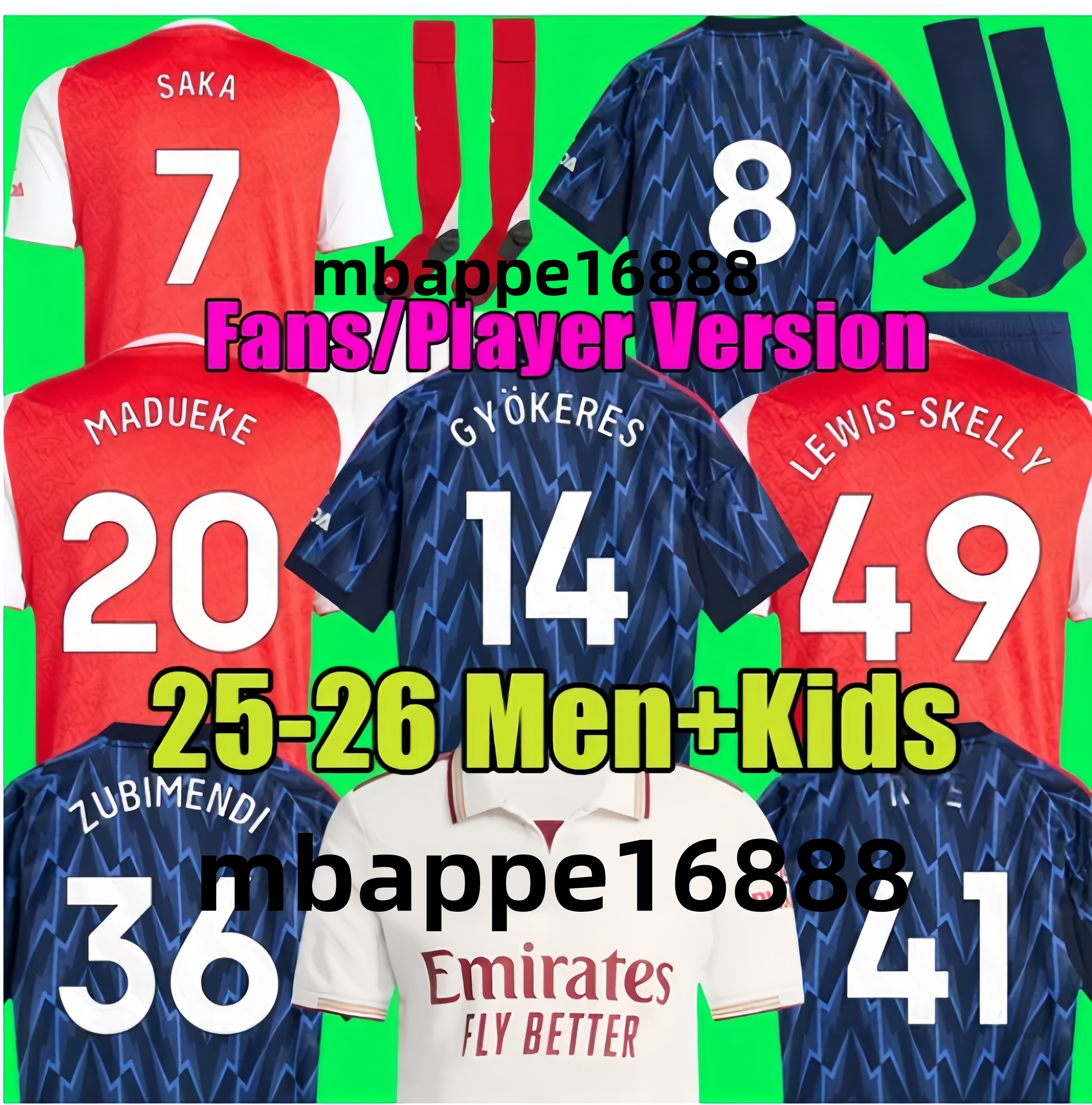 2025 26 SAKA soccer jerseys Fans Player MARTINELLI football shirt Men Kids kit ODEGAARD Nwaneri SALIBA RICE HAVERTZ WOMAN CALAFIORI Lewis Skelly RAYA