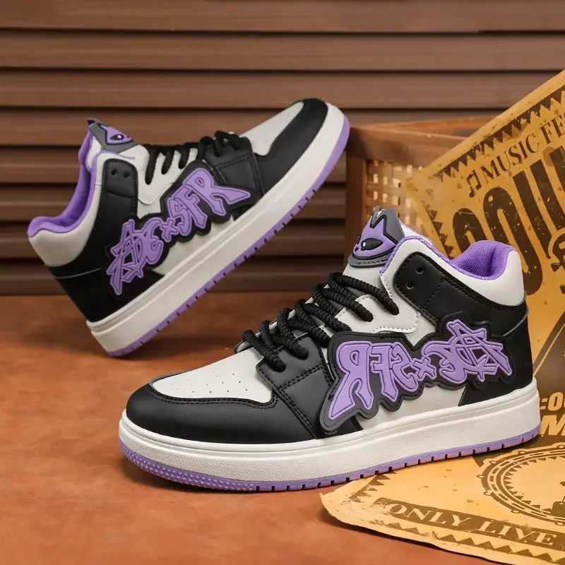 Fashion Blue Designer Skateboard Shoes Men Luxury Platform Skateboard Sneakers Men Basketball Homme Men Streetwear Hip Hop Sneakers M250728