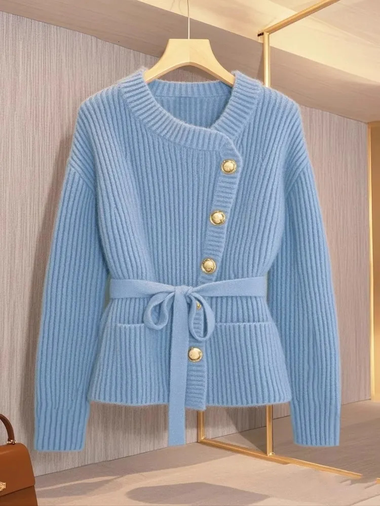 Autumn Winter Long Sleeve Fashion Women Cardigans Sweater Knitted Coat Casual Single Breasted Slim Chic Ladies Tops 250728