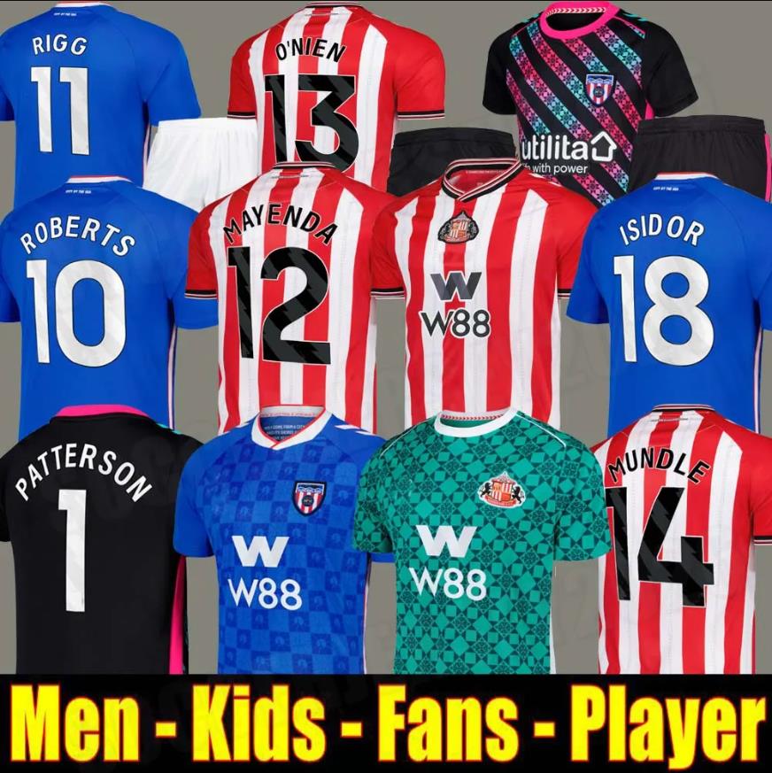 Sunderland 25 26 Soccer Jerseys BELLINGHAM STEWART SIMMS ROBERTS CLARKE DAKU EMBLETON SEELT E O'NIEN PATTERSON Football Shirt PRITCHARD Men Kids