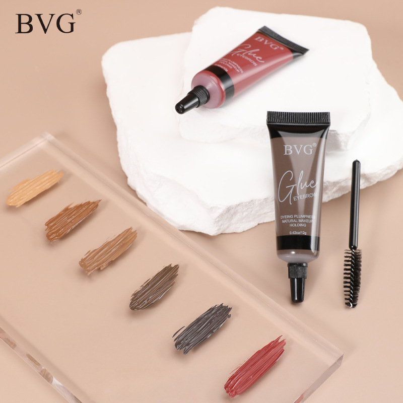 6Colors Eyebrows Cream Eyelash Eyebrow Dye Tint Black Brown Coffee Red Waterproof Brow Enhancers Dye Gel Mascara Makeup Tool Easy to Color Liquid Eyeb