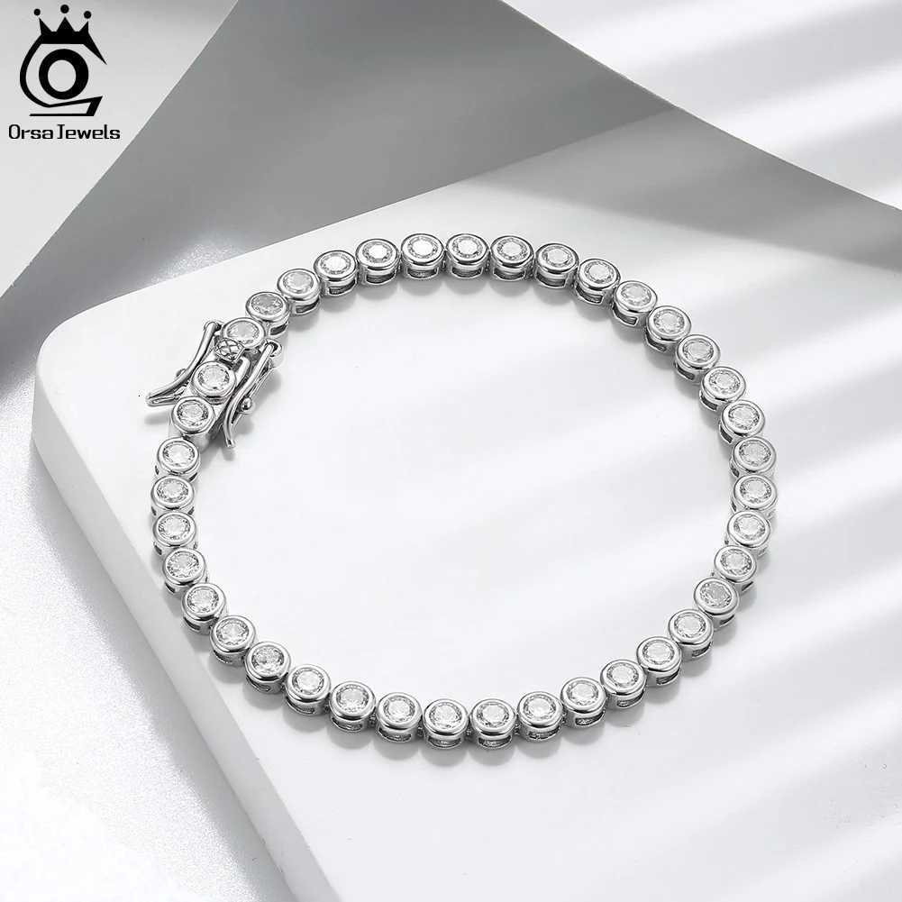 925 Sterling Silver Tennis Bracelet for Women 1.5/2/3mm Cubic Zirconia Handmade Chain Bracelets Party Jewelry SB143 W250728