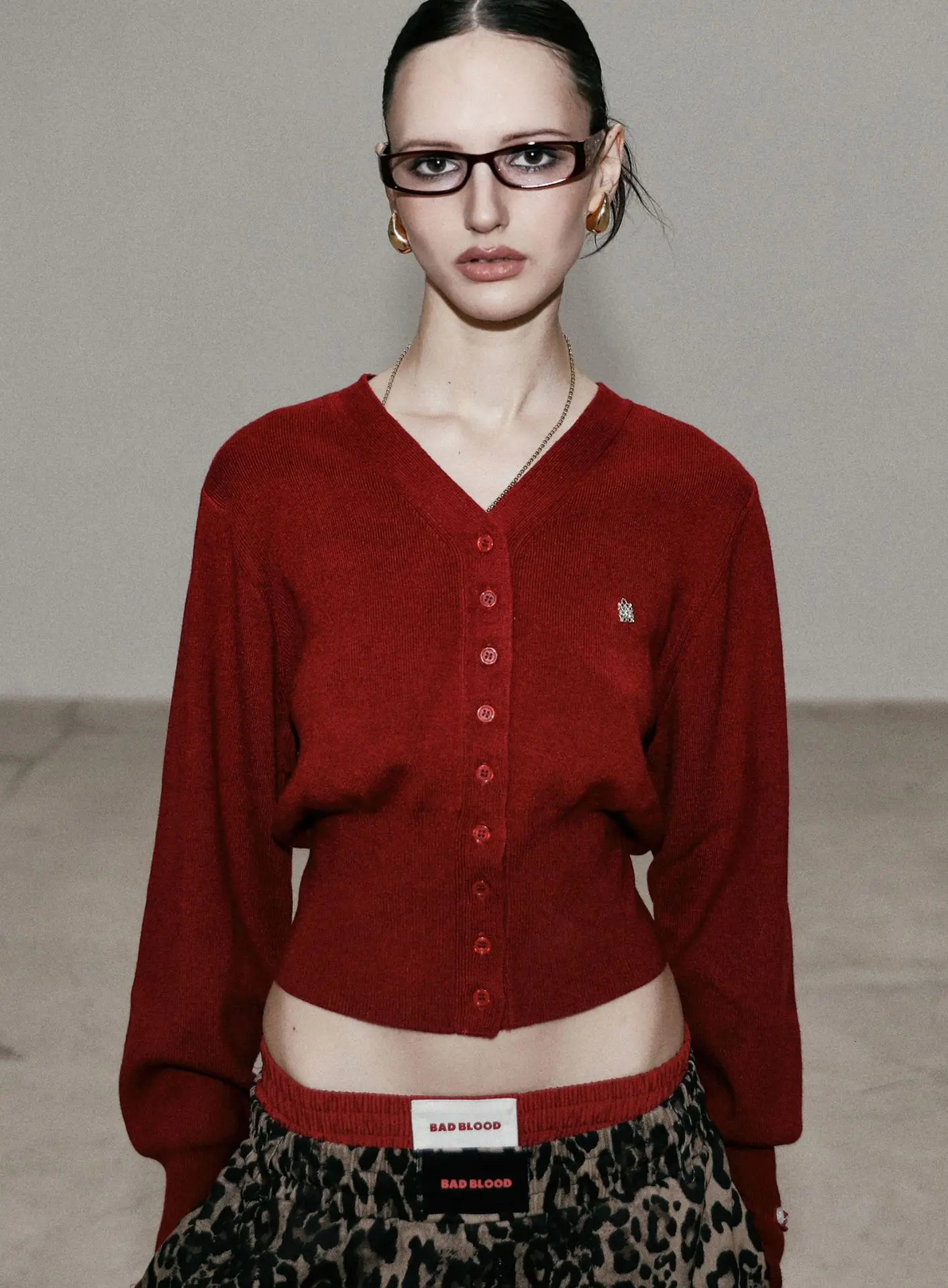 Vintage Knitted Cardigan Sweater Embroidered Round Neck Autumn Coat for Women 250728