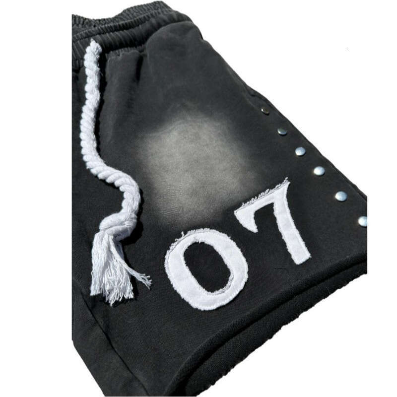 Double Waist Spliced Casual Y2K Streetwear Hip Hop Loose Fit Sports Shorts Street Style