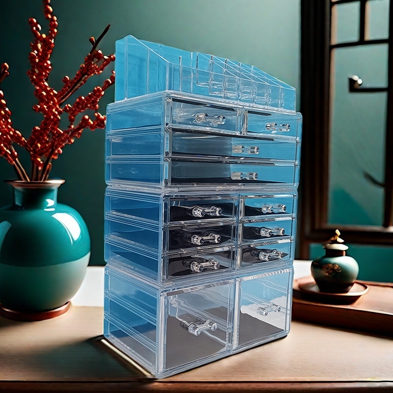 Durable Stackable Beauty Supplies Holder: Sleek All-In-One Cabinet Design by Colorful Material
