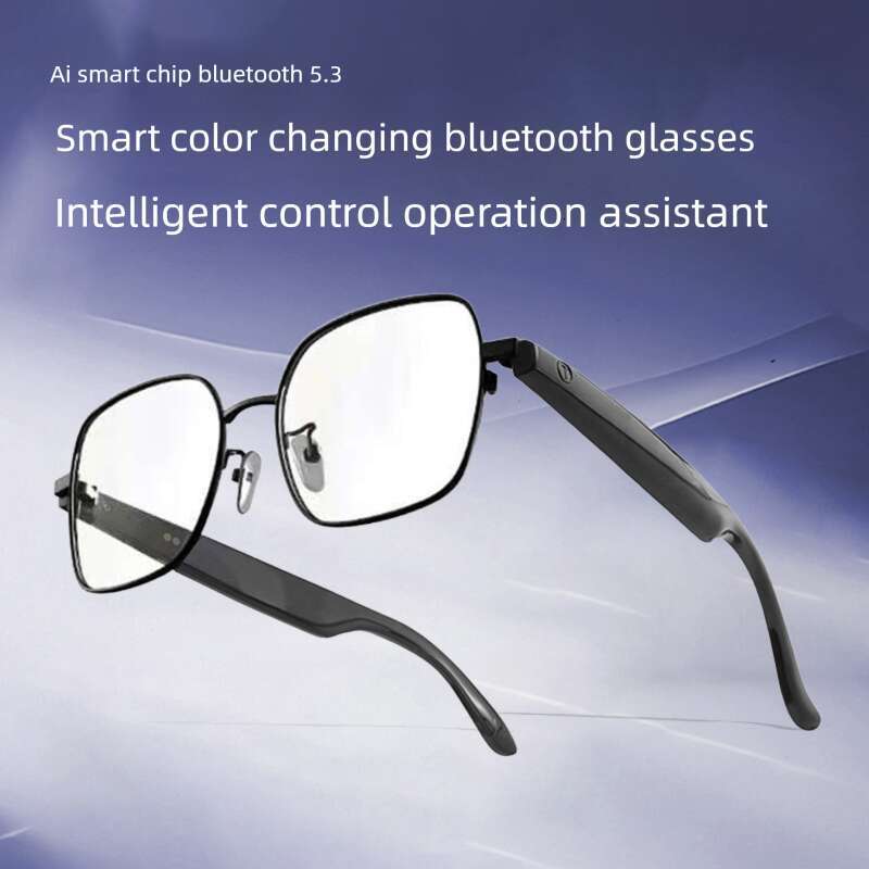 Smart Bluetooth Designer Sunglasses Gs11 American Style Metal Double Beam Magnetic Charging Color-Changing Lenses