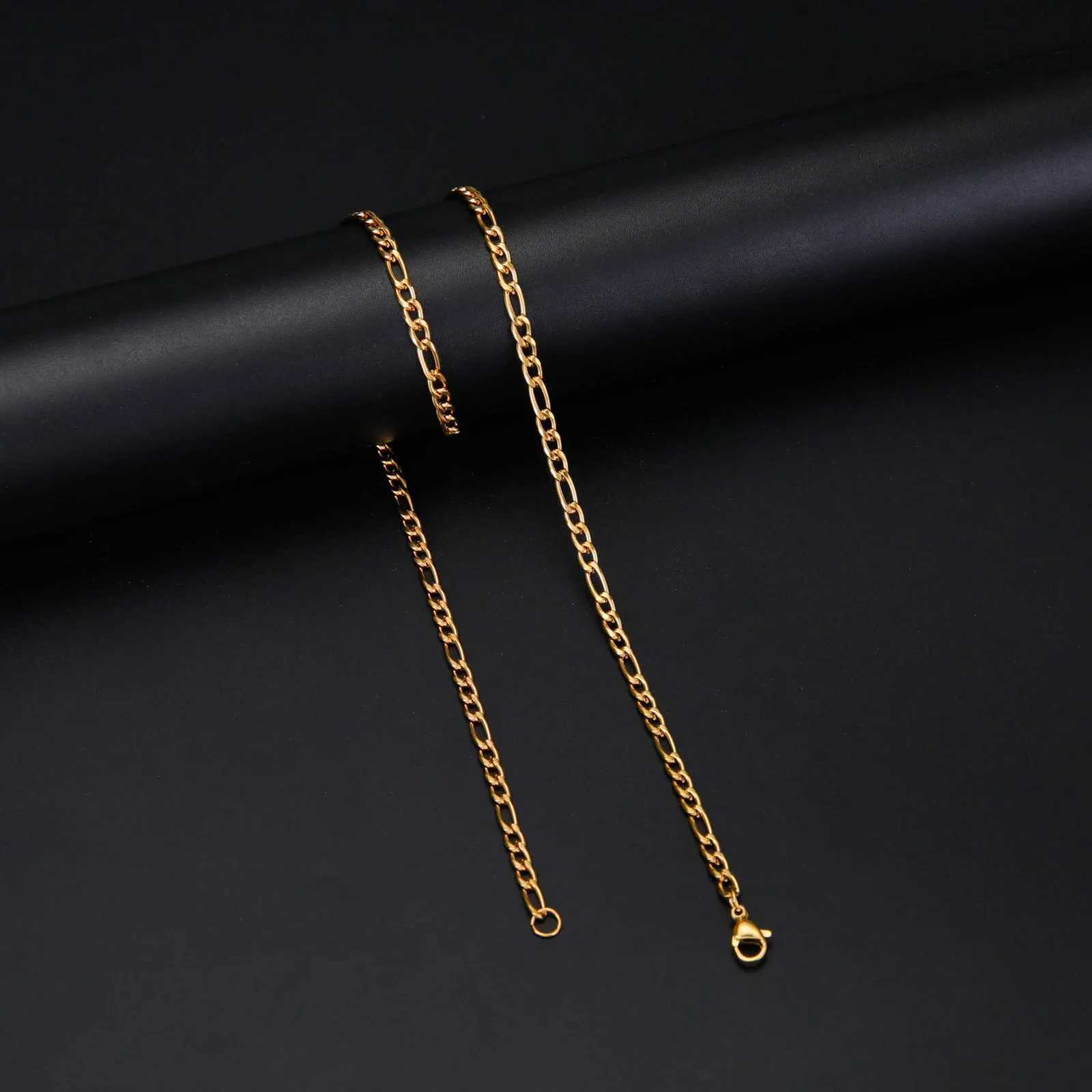45-60cm Figaro Chain Necklaces for Women Men Stainless Steel Punk Long Necklace Hiphop Jewelry Birthday Couple Gifts New XJ250708