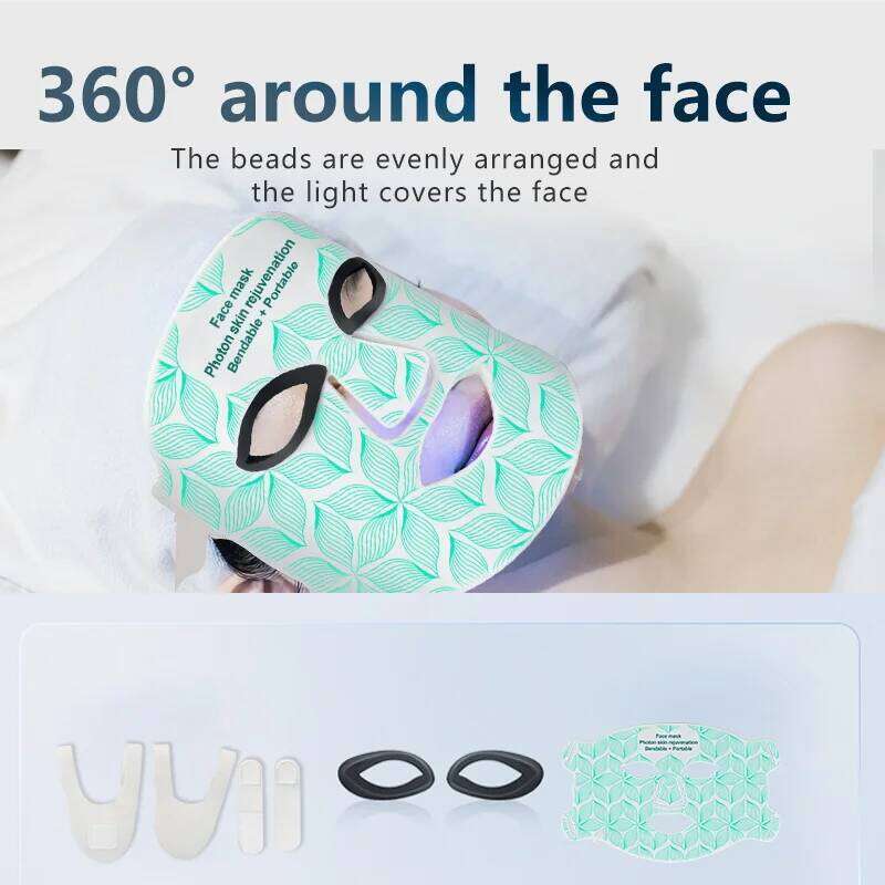 Ubilli Silicone Face 8 Colors Red Light Infrared Flexible Soft Led Therapy Anti Aging Advanced Photon Mask