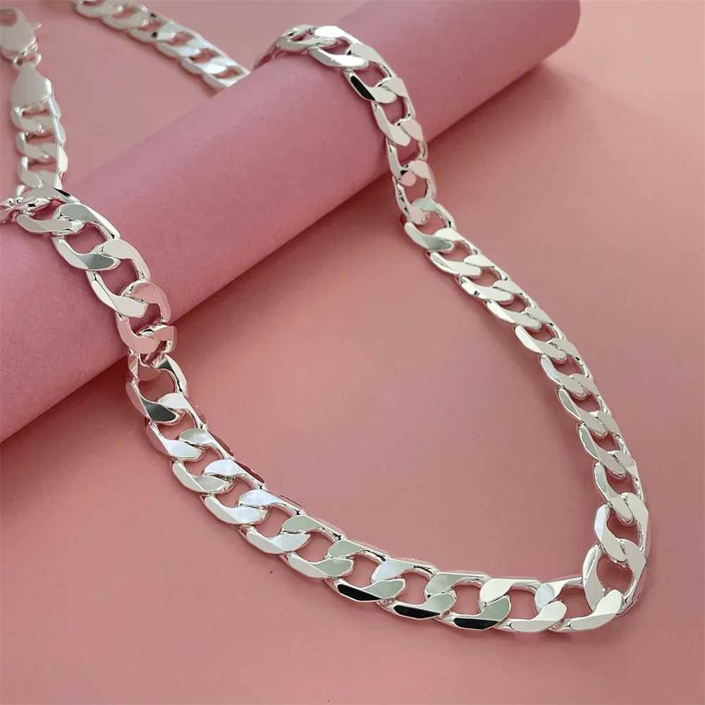 925 Sterling Silver Necklace Unisex Classic Chain Wedding Anniversary Christmas Gif 2MM-12mm 20cm-70cm XJ250708