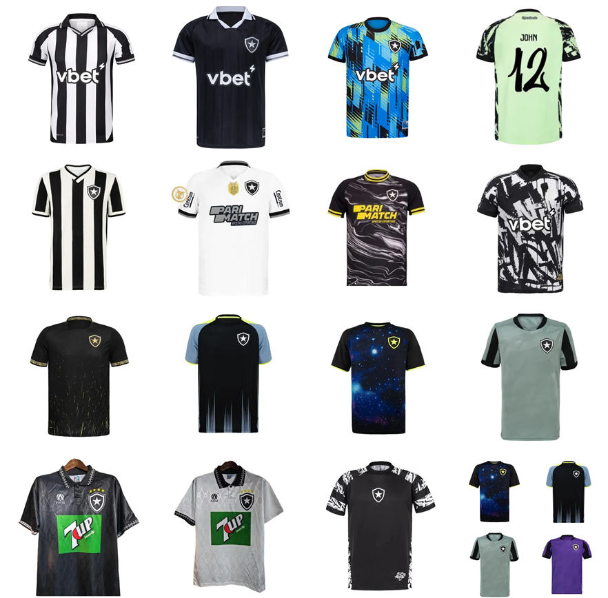 24 25 26 Botafogo Soccer Jerseys 2025 2026 MATHEUS MARTINS ARTUR IGOR JESUS NEWTON BARBOZA ALEX TELLES MATHEUS 1995 1996 Retro Soares Danilo football shirt uniform