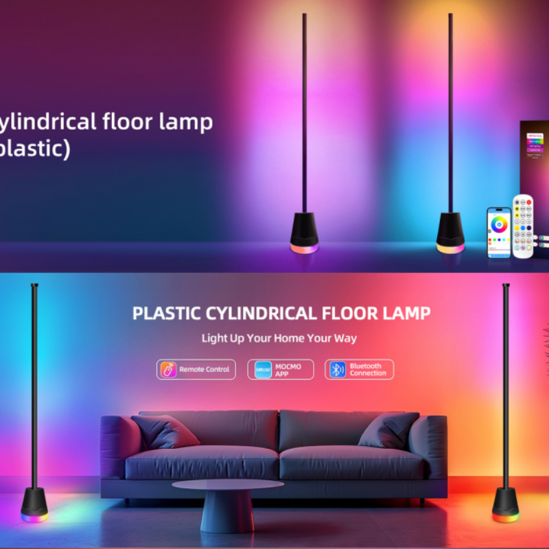 Smart Multicolor LED Standing Light Remotely Controlled by App/BT for Flexible Lighting Solutions---HCP023