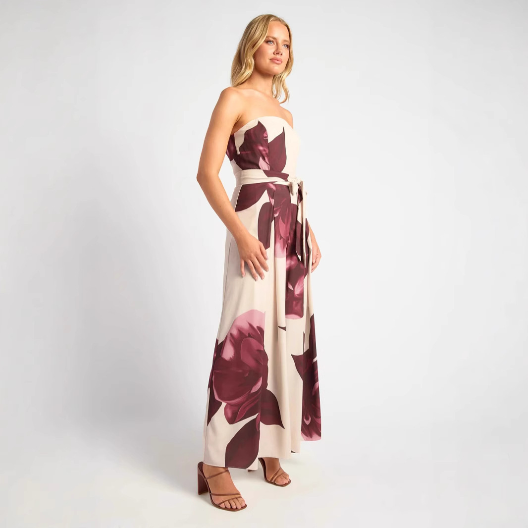 Plus Size Formal Elegant Pink Floral Summer One Shoulder Satin Midi Dresses Cocktail Evening Prom Party Dresses Female Dress 240730