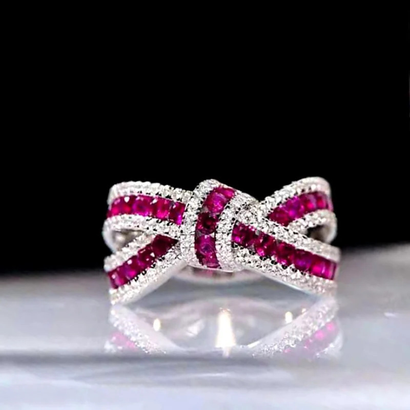 800 Gorgeous Finger Ring for Women Fashion Female Bright Zirconia Jewelry Engagement Ceremony Party Accessories 250728