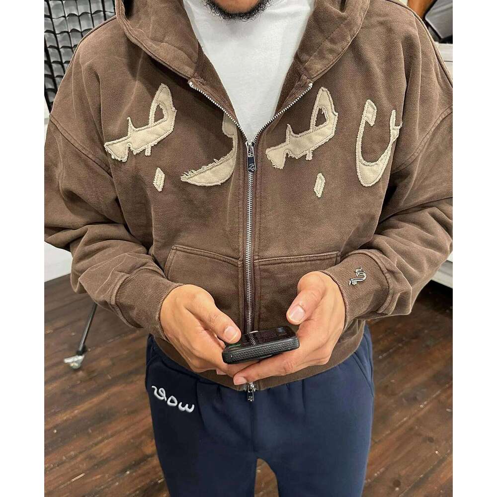 Designer Leisure High Quality American Retro Autumn New Letter Graphic Embroidered Hoodie Men Jacket Loose Oversize Haruku Women Sweatshirt Couple Clo